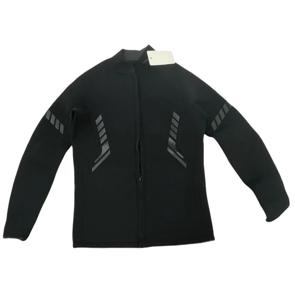 Goldfin Men's Wetsuit Jacket Front Zip Black Neoprene Large
